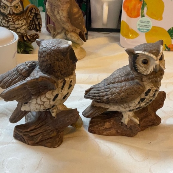 Set of 2 vintage Japan owl figurines - Picture 5 of 6